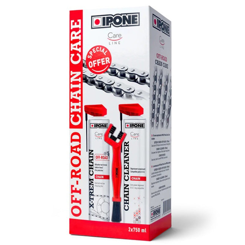 Chain Care Pack OffRoad 750ml cleaner/Lube/Brush Ipone DG ^ (800737)