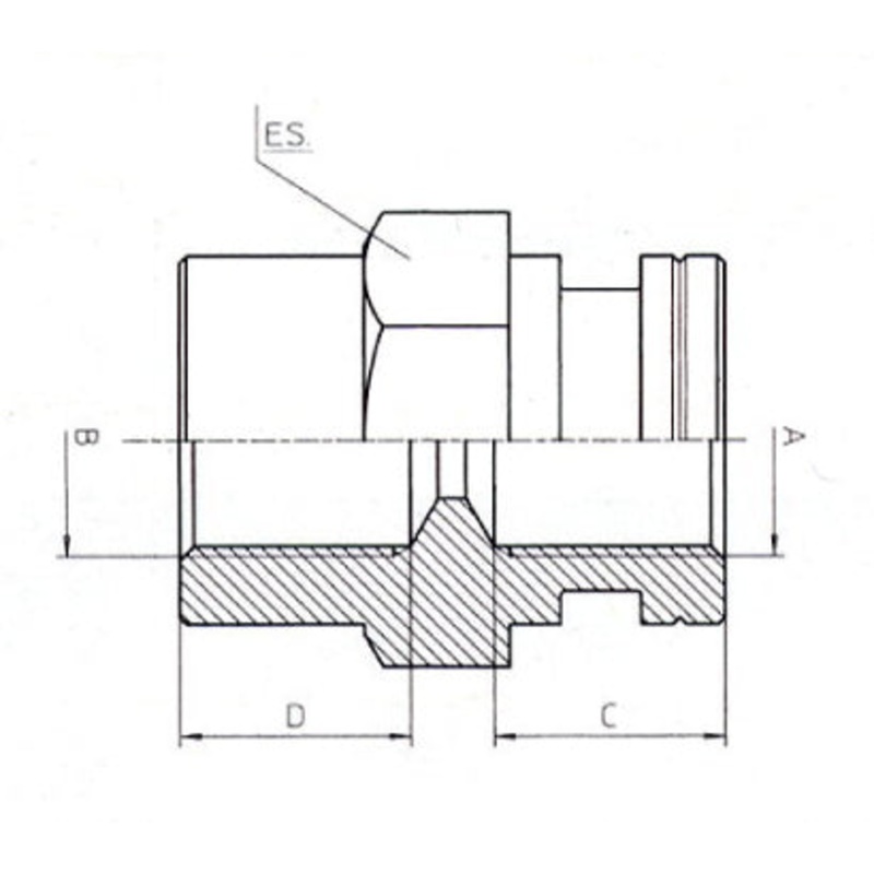 B & H Standard - Female/female adaptor