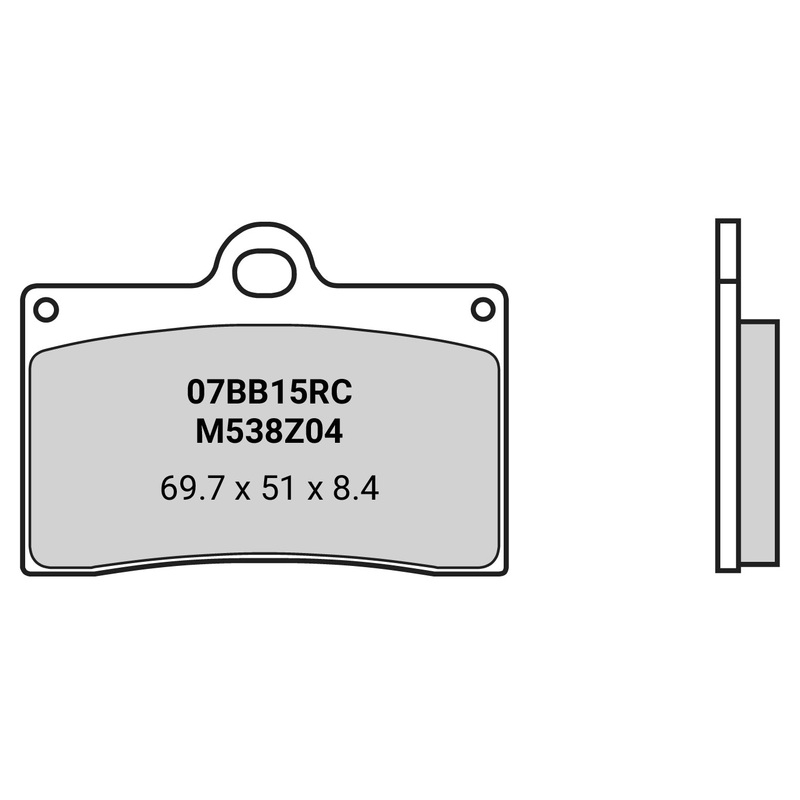 Brembo Z04 brake pads - 69.7 x 51 x 8.4