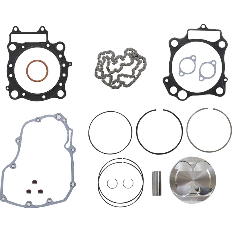 VERTEX 0910-3849 VTKTC23522A Top End Piston Kit Cast Replica for 4-Stroke Top End Piston Kit - 95.95 mm - Honda TRX450R/ER