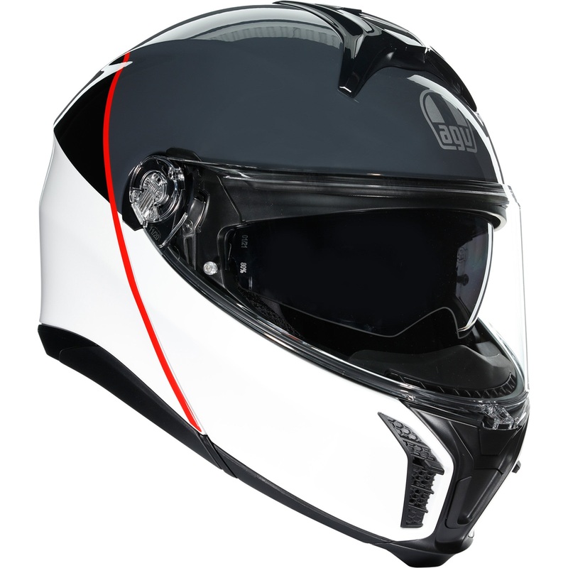 AGV 0100-2240 211251F2OY00210 Tourmodular Balance Helmet Tourmodular Helmet - Balance - White/Gray/Red - Small