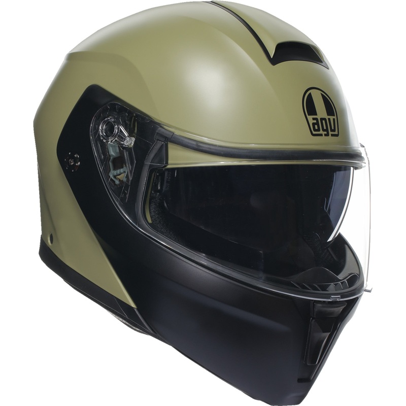 AGV 0100-2388 2118296002010XL Streetmodular Mono Helmet Streetmodular Helmet - Mono - Matte Pastello Green/Black - XL