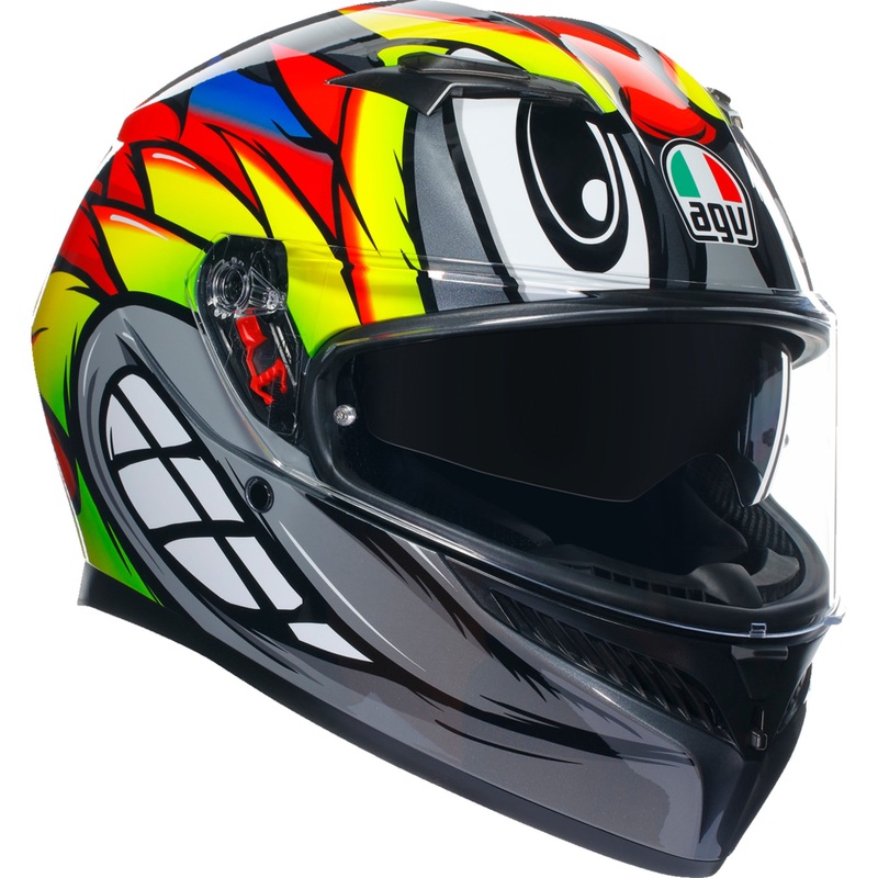 AGV 0101-15508 2118381004012S K3 Birdy 2.0 Helmet K3 Helmet - Birdy 2.0 - Gray/Yellow/Red - Small
