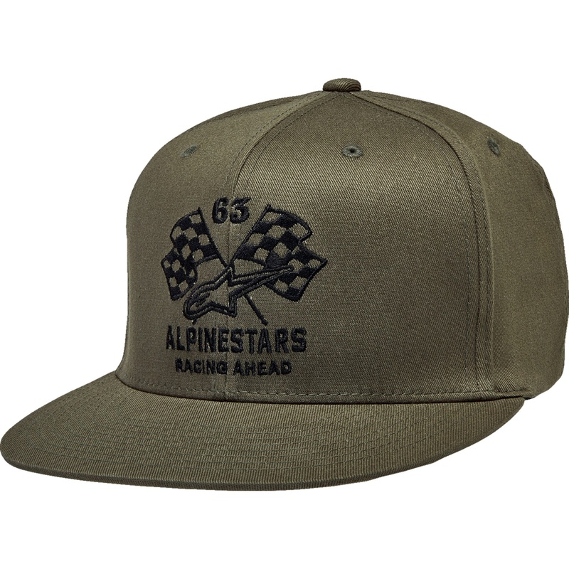 ALPINESTARS 2501-3857 1212812306910LX Double Check Flat Bill Hat military/black - large/xl
