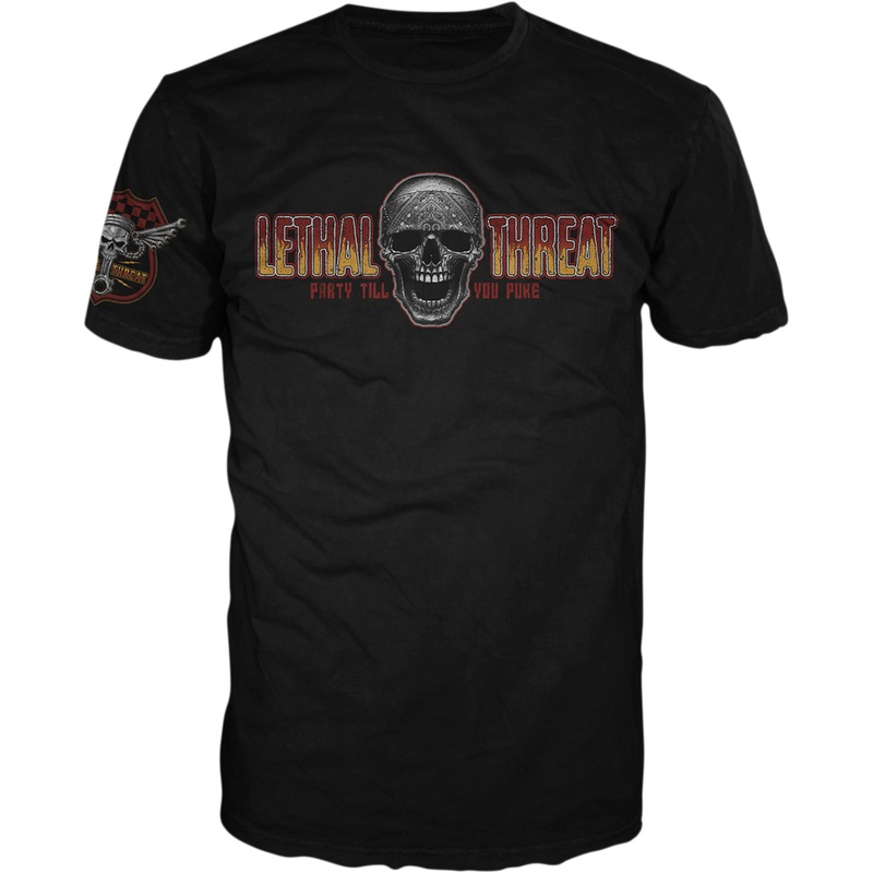 LETHAL THREAT 3030-20288 VV40163XXXL Vintage Velocity Three B T-Shirt Three B T-Shirt - Black - 3XL