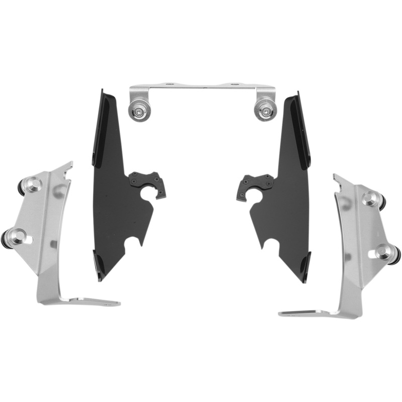 MEMPHIS SHADES 2321-0220 MEB8962 Fats/Slim Windshield Trigger-Lock Complete Mount Kit Fats/Slim Trigger Lock Mounting Kit - VN 900 Classic - Black