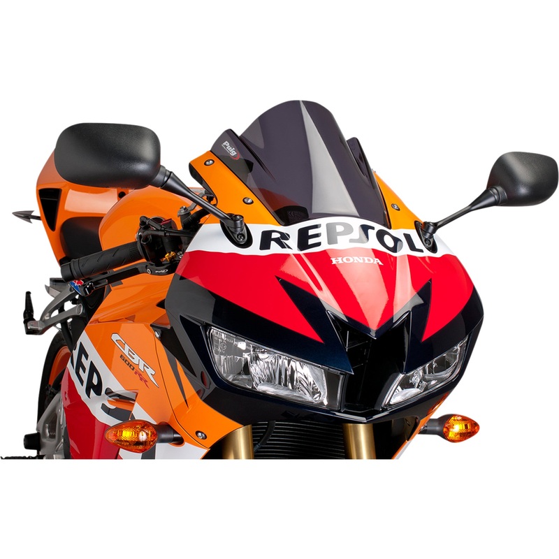 PUIG HI-TECH PARTS 2301-2292 6478F Z-Racing Windscreen Race Windscreen - 9-1/2" - Dark Smoke - CBR600RR
