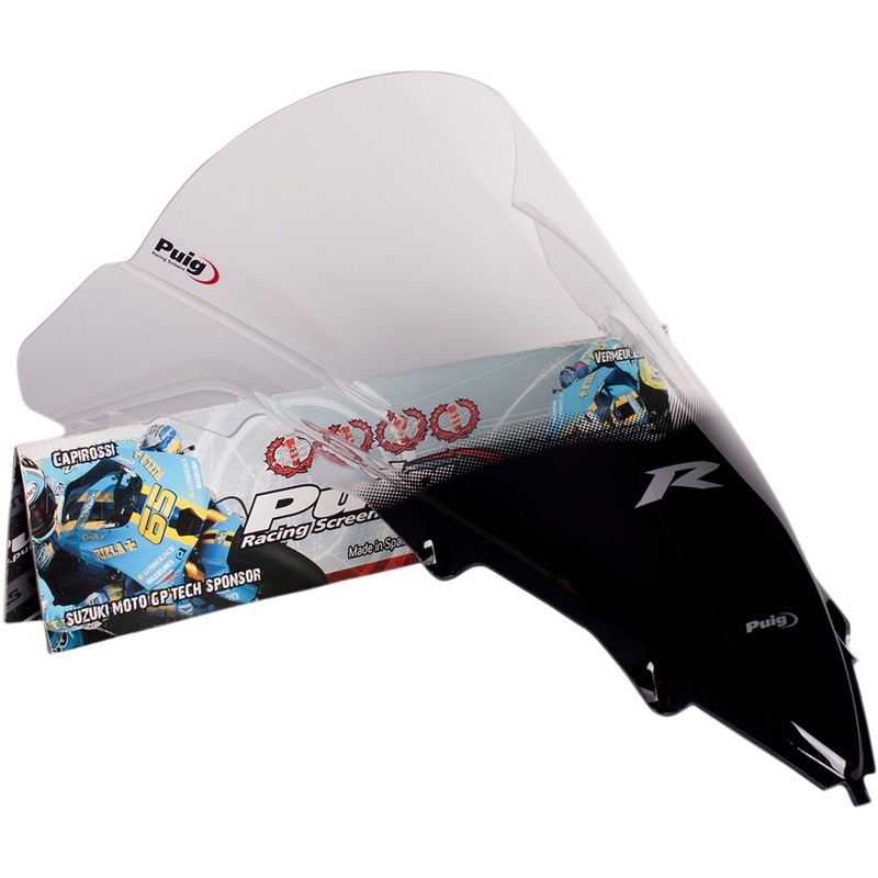 PUIG HI-TECH PARTS 2301-2412 4935W Z-Racing Windscreen Race Windscreen - 17-3/4" - Clear - YZF-R1