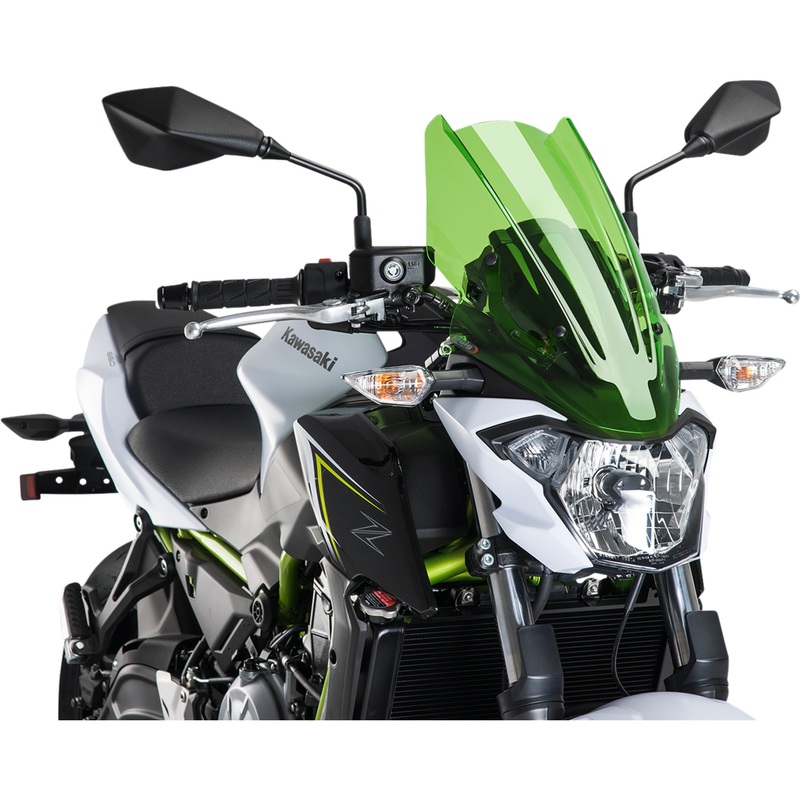PUIG HI-TECH PARTS 2301-2682 9369V Naked New Generation Windshield Touring Naked New Generation Windscreen - 18-1/8" - Green - Kawasaki