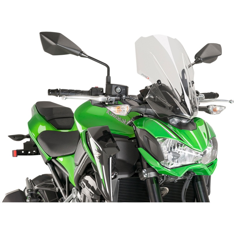 PUIG HI-TECH PARTS 2301-2684 9392W Naked New Generation Windshield Touring Naked New Generation Windscreen - 15-1/2" - Clear - Kawasaki