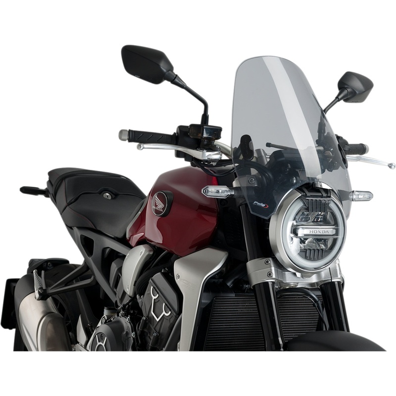 PUIG HI-TECH PARTS 2313-0246 0336H Custom II Windscreen Custom II Windshield - Smoke - X11