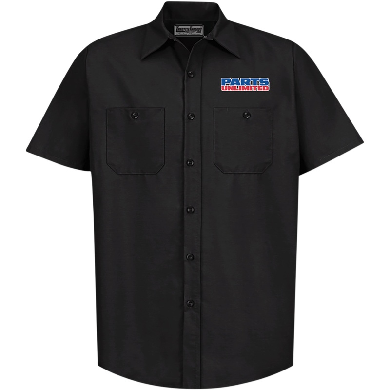 THROTTLE THREADS 3040-2956 PSU37ST24BK5X Parts Unlimited Shop Shirt black - 5xl