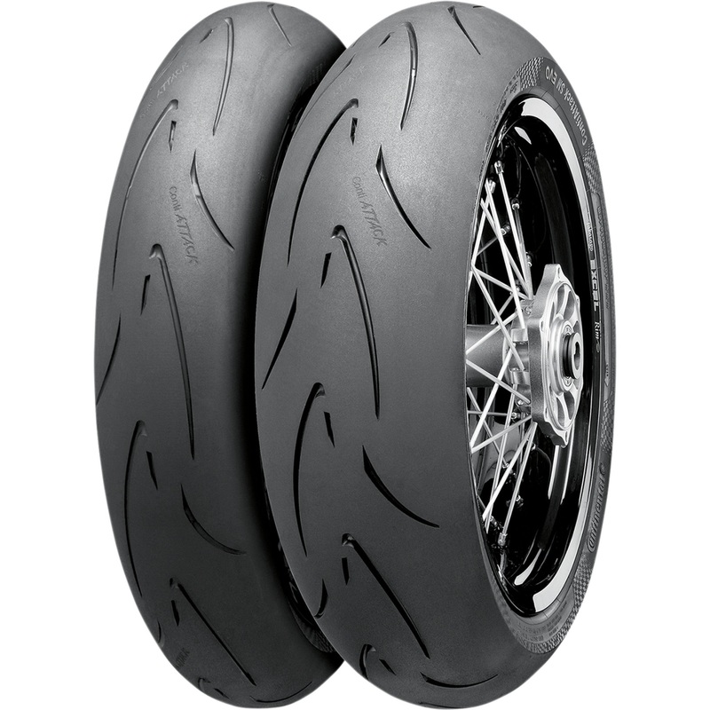 CONTINENTAL 0301-0728 02445730000 ContiAttack SM Evo Tire Tire - ContiAttack SM Evo - Front - 120/70R17 - 58H