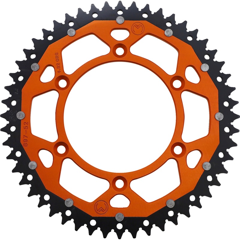 MOOSE OFFROAD 1210-1528 1210-897-52-14X Dual Sprocket orange - 52 tooth