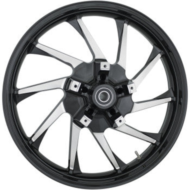 (OPEN BOX) COASTAL MOTO 0201-2328 3D-HUR213BC-ABS Hurricane Precision Cast 3D Front Wheel - Dual Disc/ABS - Black - 21"x3.50" - '08+ FL