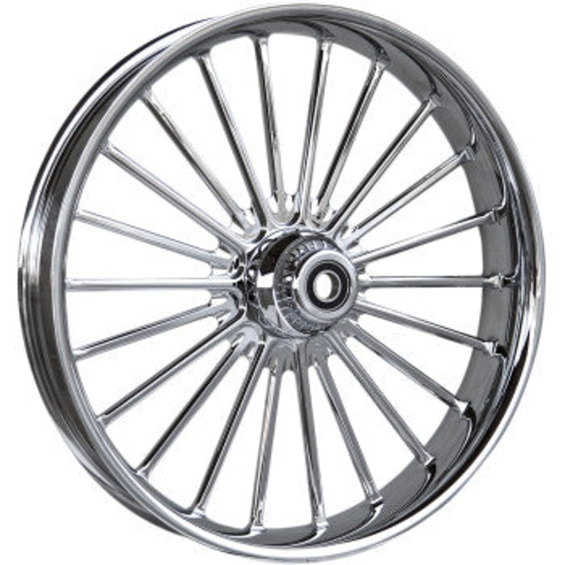 (OPEN BOX) RC COMPONENTS 0201-2263 21350903114126C One-Piece Forged Illusion Front Wheel - Dual Disc/No ABS - Chrome - 21"x3.50"