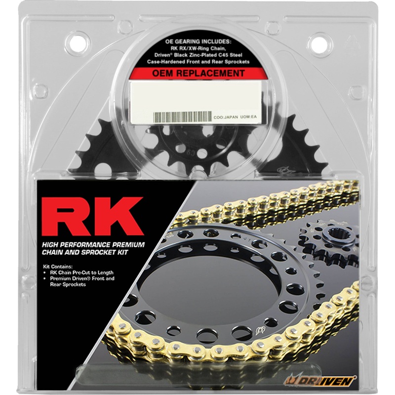 RK 1230-1617 4037-150EX OEM Replacement Chain and Sprocket Kit Chain and Sprocket Kit - OEM Replacement - Natural - Yamaha YZF-R3 '15-'23