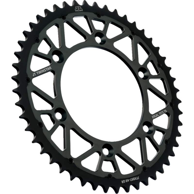 JT SPROCKETS 1210-2613 JTX897.49GR Twinstar Rear Sprocket Steel Rear Sprocket - Graphite - 49 Tooth