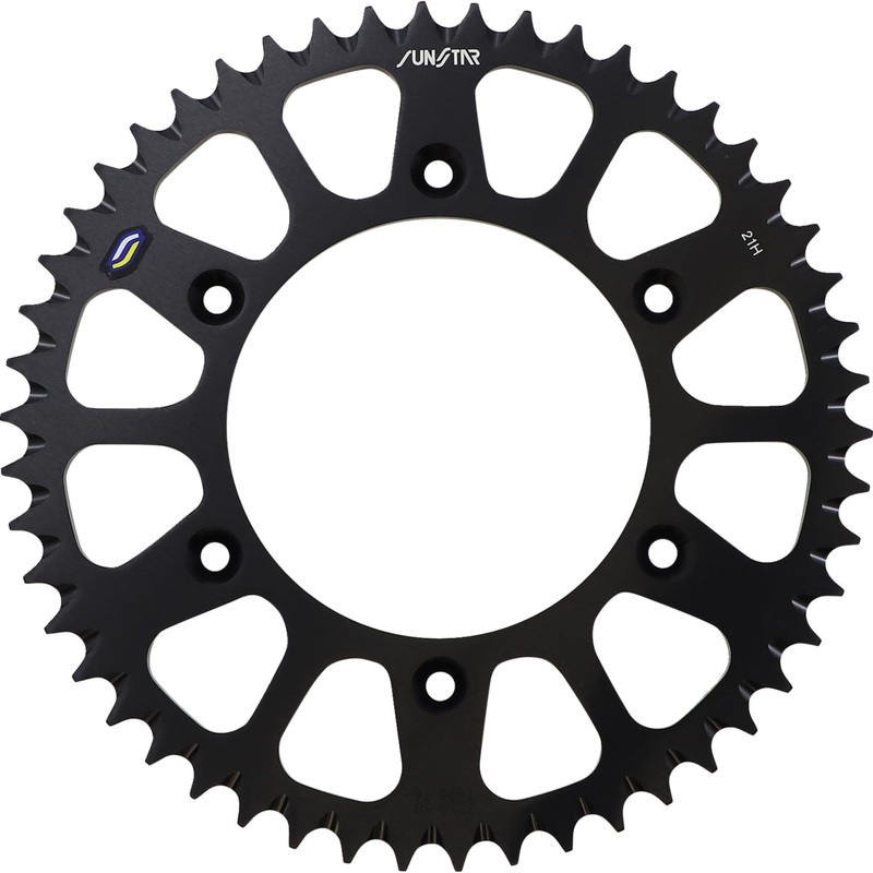 SUNSTAR SPROCKETS 1211-1113 5-355950BK Aluminum Rear Sprocket Rear Sprocket - 50 Tooth - Honda - Works/Black