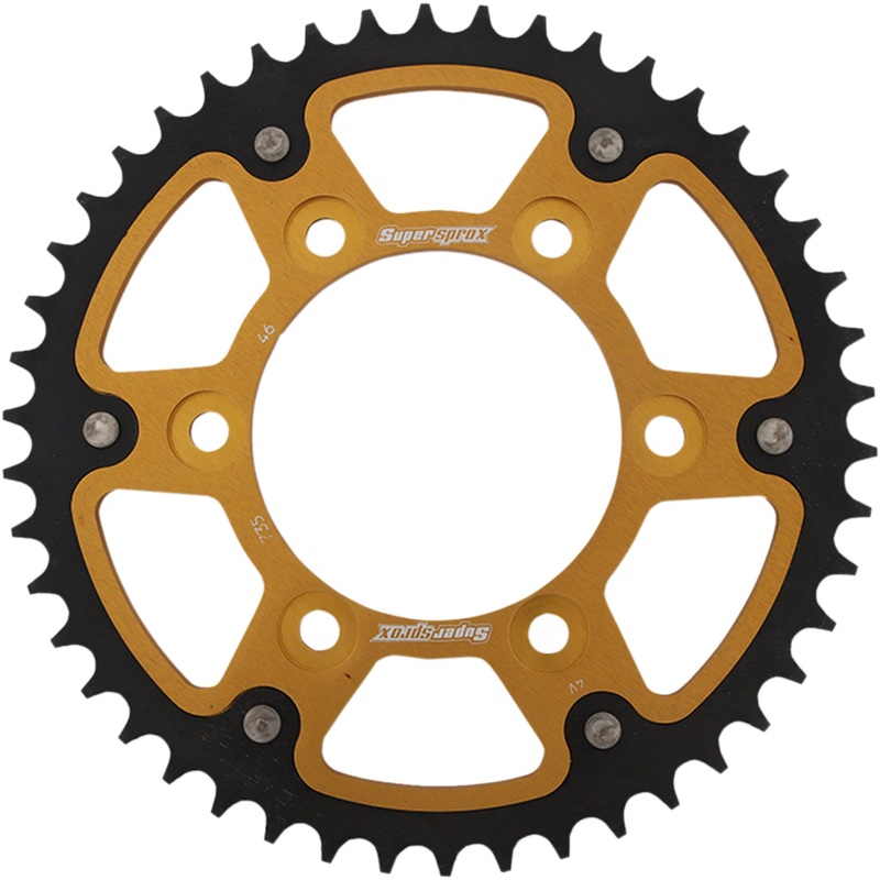 SUPERSPROX 1210-2184 RST-735-46-GLD Stealth Rear Sprocket 46 tooth - gold - ducati