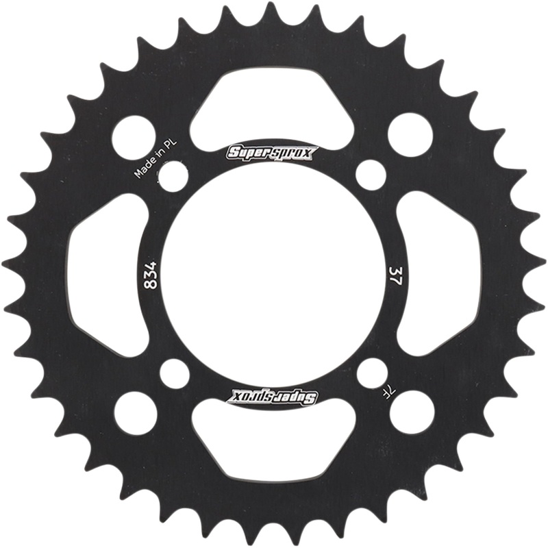 SUPERSPROX 1211-1952 RAL-834-37-BLK Aluminum Rear Sprocket Rear Sprocket - Black - Yamaha - 37 Tooth