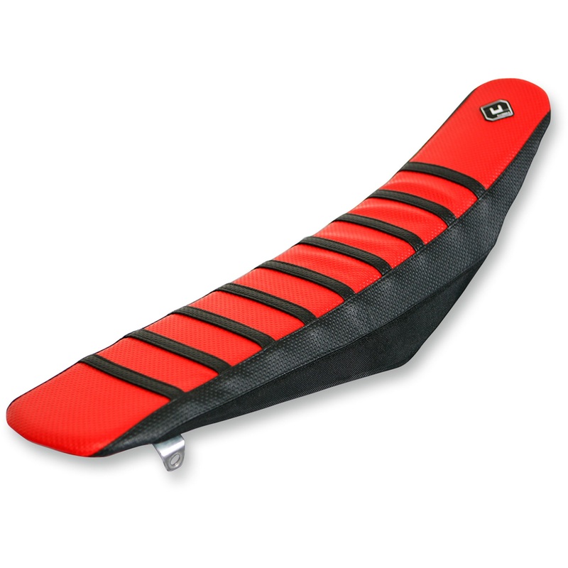 FLU DESIGNS INC. 0821-1816 15500 Pro Rib Seat Cover red/black - cr '02-'07