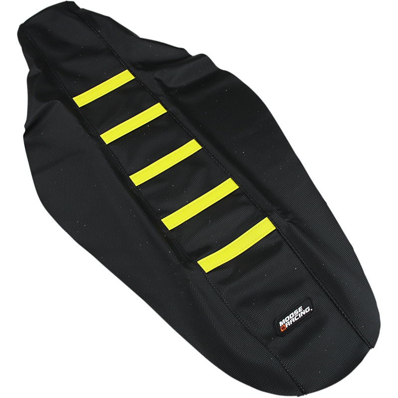 MOOSE OFFROAD 0821-2870 RMZ45018-335 Ribbed Seat Cover black cover/yellow ribs - suzuki