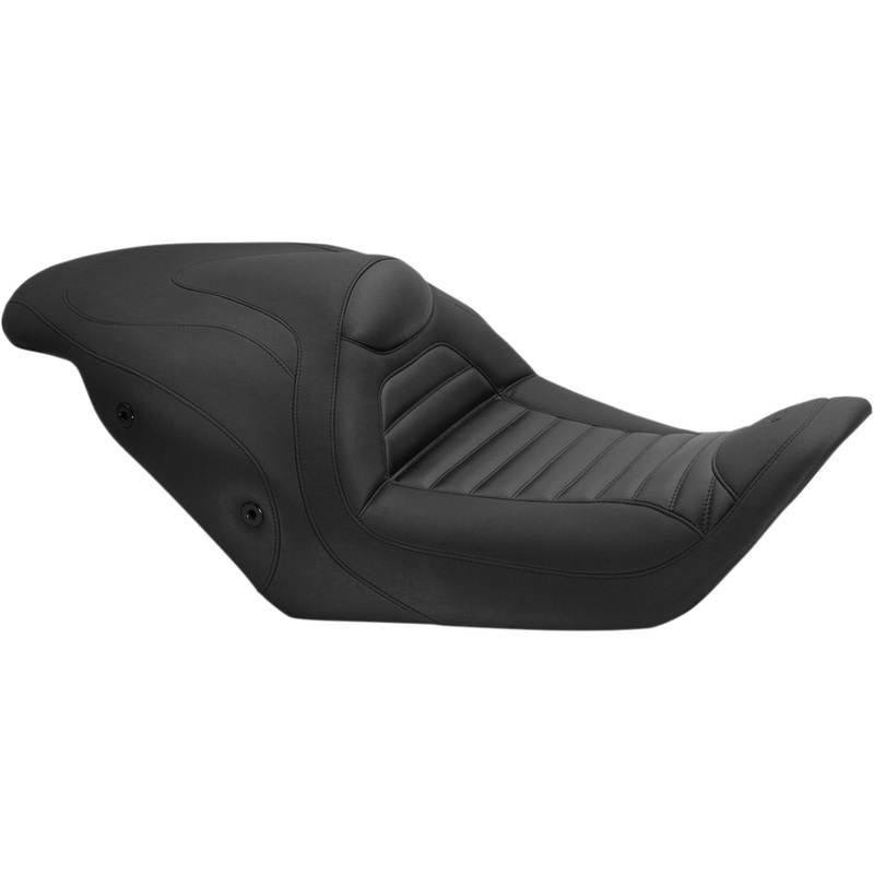 MUSTANG 0810-1580 76841 Tripper Fastback Seat Seat - Tripper Fastback - Front Tuck-n-Roll - Black - F6B