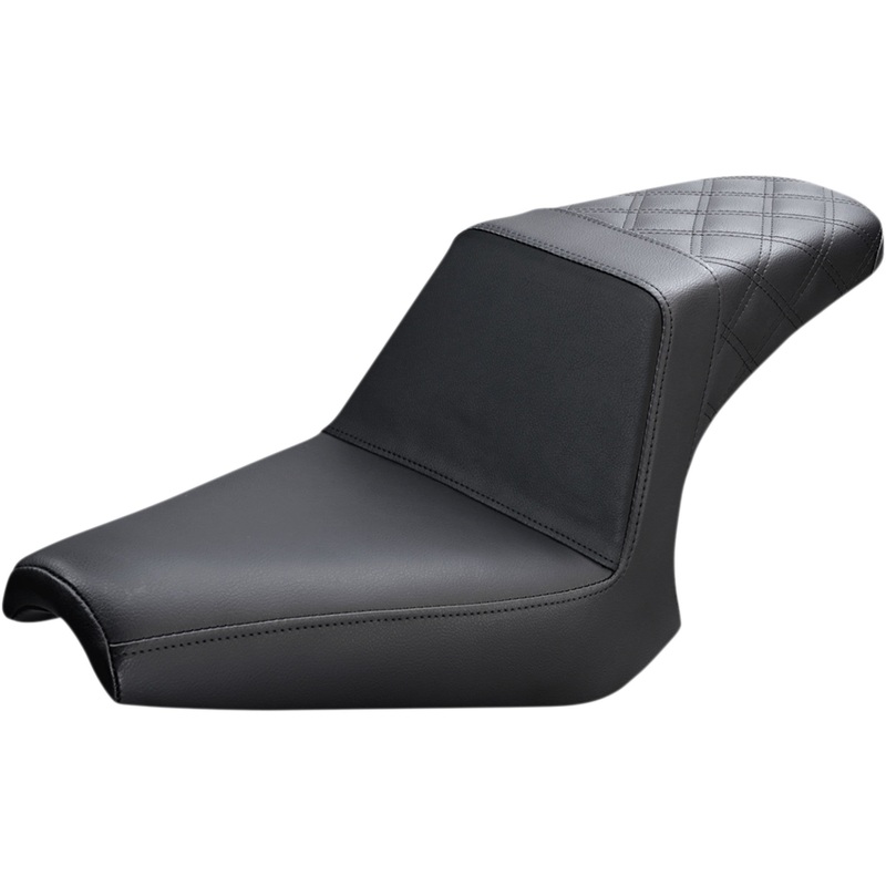 SADDLEMEN 0810-2054 Y13-16-173 Lattice Stitch Step-Up Seat Step-Up Seat - Rear Lattice Stitch - Black - Bolt '13-'20
