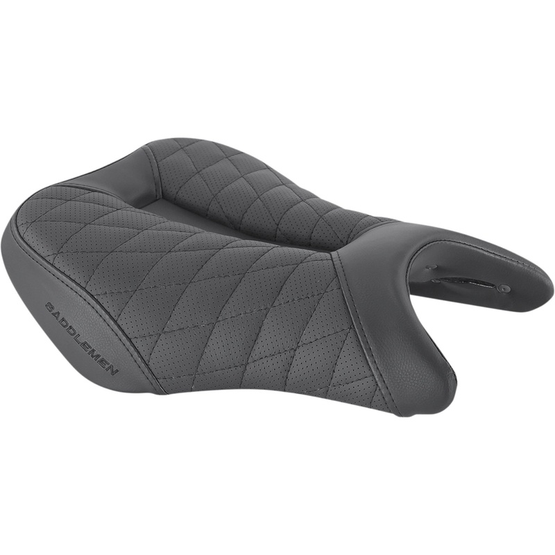 SADDLEMEN 0810-2297 0810-S075 Track Lattice Stitch Seat  Solo Seat Track Seat - Lattice Stitch - Black - GSX '18-'20