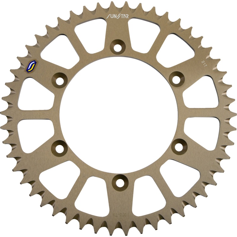 SUNSTAR SPROCKETS 5-359250 5-359250 Aluminum Rear Sprocket Rear Sprocket - 50 Tooth - Works/Gold