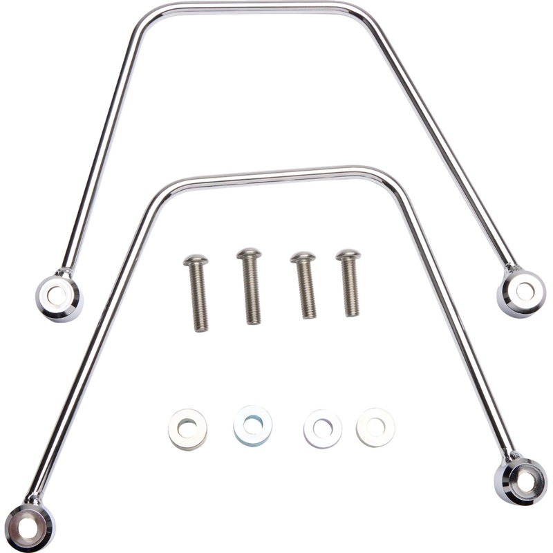 COBRA 3501-0182 02-6468 Saddlebag Protectors and Supports for Kawasaki Saddlebag Support - Chrome - Vulcan 900