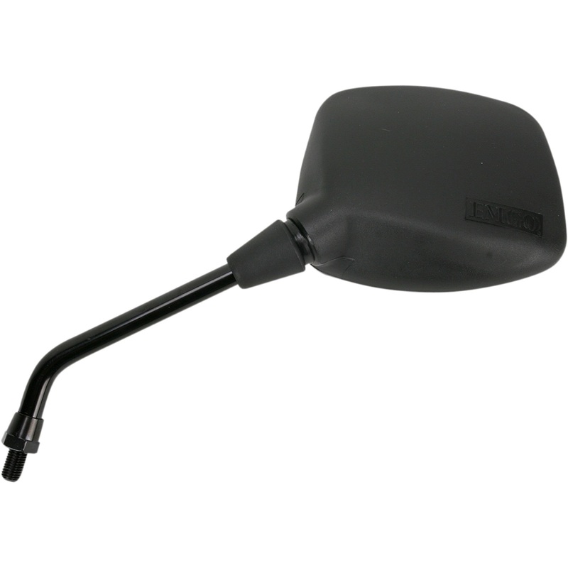 EMGO 2029671 20-29671 OEM-Style Replacement Mirror Mirror - Side View - Rectangle - Black - Left