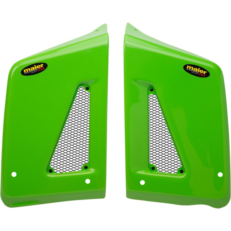 MAIER 0520-3091 578103 Replacement Radiator Plastic Radiator Scoops - KLR - Green