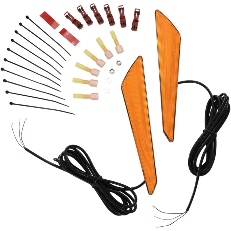SHOW CHROME 2040-2486 52-952A Amber LED Marker Light Set LED Marker Lights - GL1800 - Amber