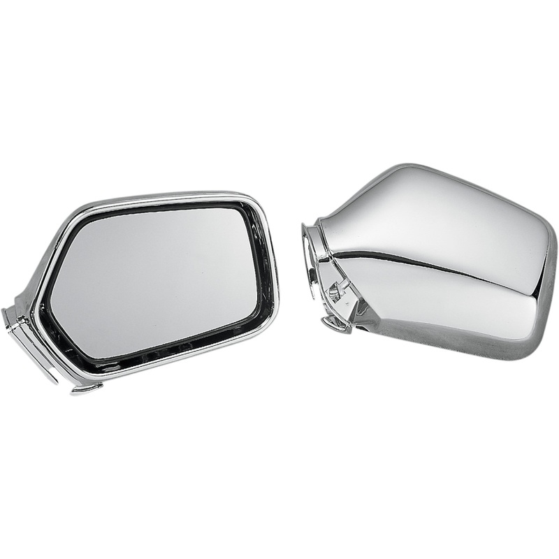 SHOW CHROME DS-302078 2-445 Chrome Mirror Mirrors - Side View - Rectangle - Chrome