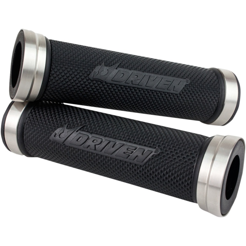 DRIVEN RACING 0630-1524 DXG-SS-BK D-Axis Grips Grips - D-Axis - Stainless Steel/Black