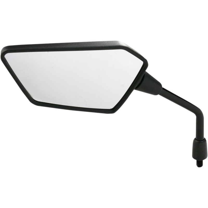 EMGO 0640-0696 20-49222 OEM-Style Replacement Mirror Mirror - Side View - Polygon - Black - Left
