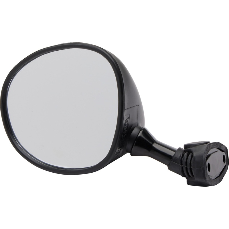 EMGO 20-86882 20-86882 OEM-Style Replacement Mirror Mirror - Side View - Round - Black - Left