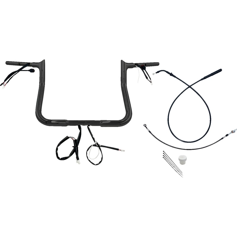 FAT BAGGERS INC. 0601-6829 949011-B 1-1/4" EZ Install Pointed Top Handlebar 11" - black