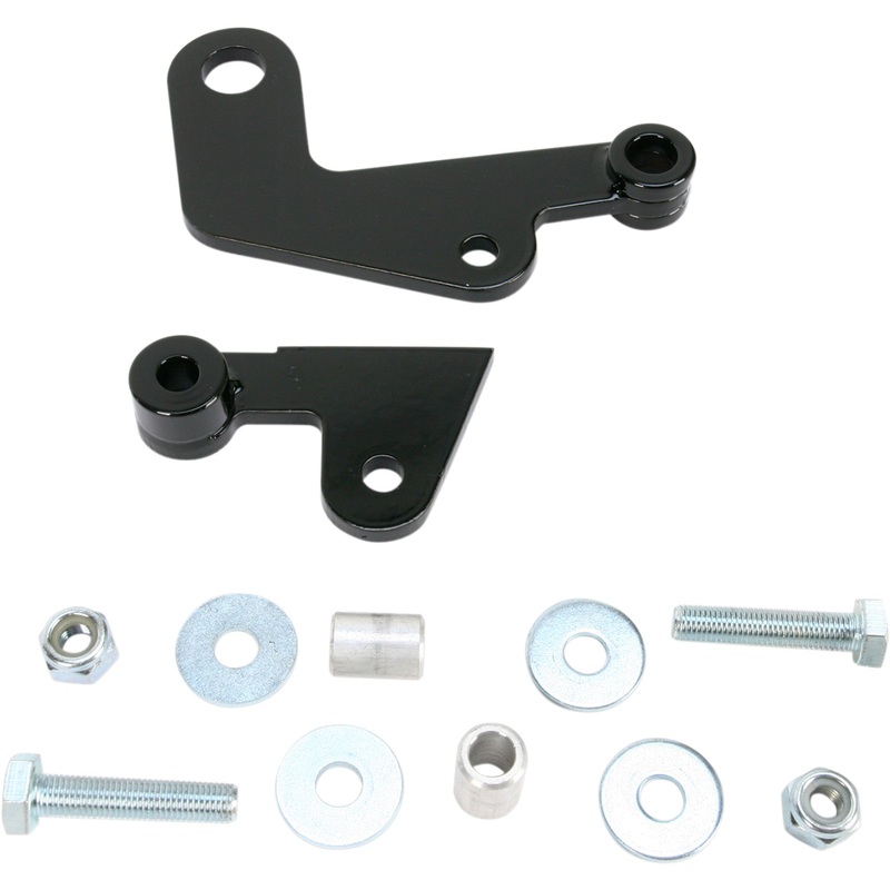 BARON 1304-0188 BA-7500-66 Rear Shock Drop Bracket Lowering Kit black - lowers 1.50" - '07-'09 vt750c2