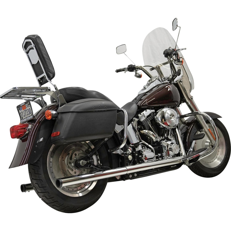 BASSANI XHAUST 1800-2733 1S98P Dual Exhaust System chrome - twin cam - softail