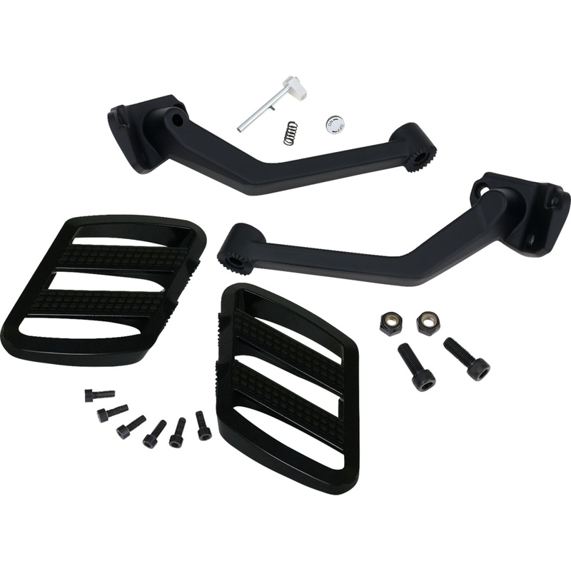 SHOW CHROME 1621-1176 41-428BK Combat Floorboards Combat Boards - Passenger - Stealth Black - Ryker '19-'24