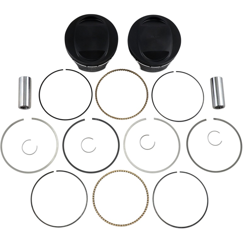 WISECO 0910-2001 K2793 High-Performance Forged Piston Kit Piston Kit - 3.885" - 103 Cubic Inch | 96 Cubic Inch Bored to 103 Cubic Inch - Twin Cam