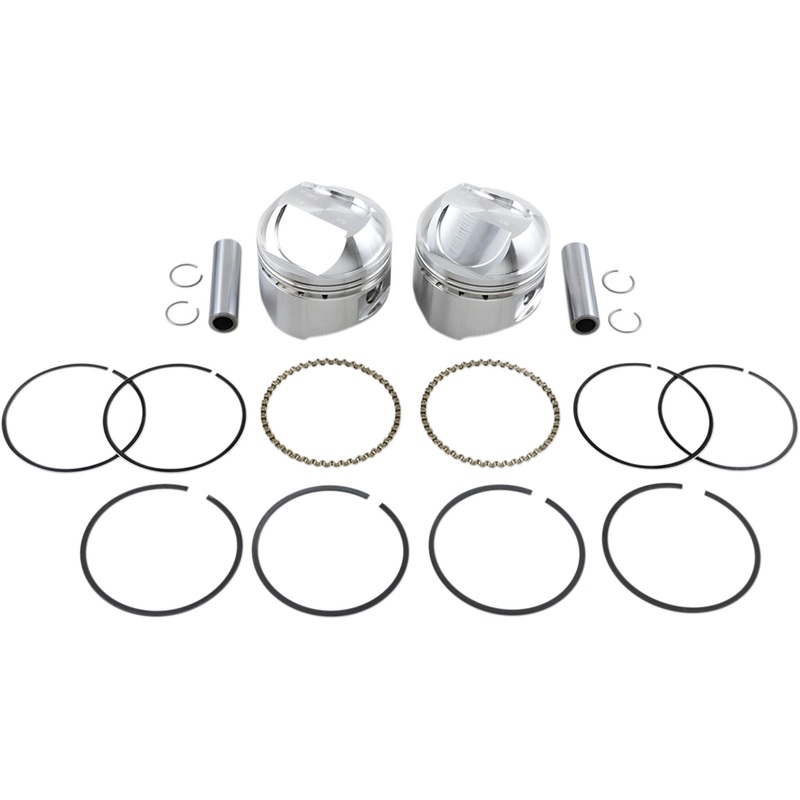 WISECO K1626 K1626 High-Performance Piston Kit Piston Kit - +0.030" - High Compression - Big Twin 1340 cc 80"