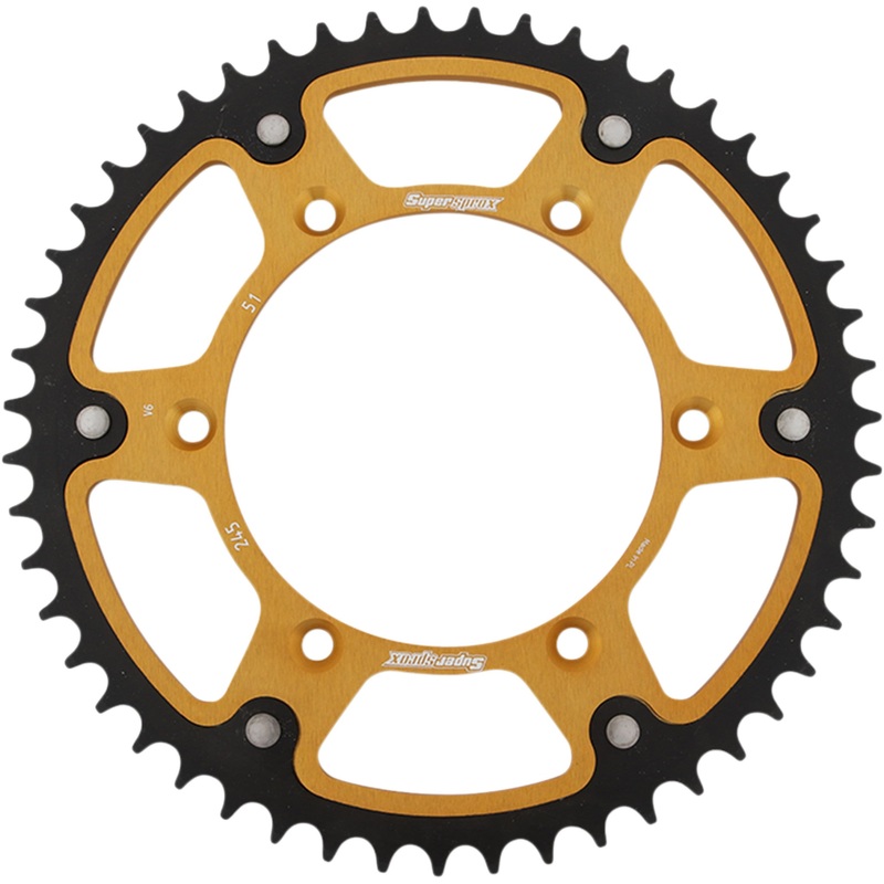 SUPERSPROX 1210-1983 RST-245-51-GLD Stealth Rear Sprocket 51 tooth - gold - yamaha
