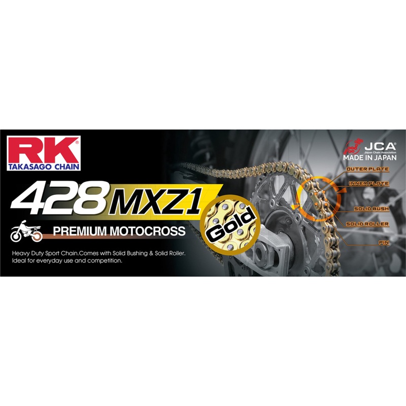 RK 1221-0478 GB428MXZ1-126 428 MXZ1 Chain 428 MXZ1 - Chain - 126 Links - Gold