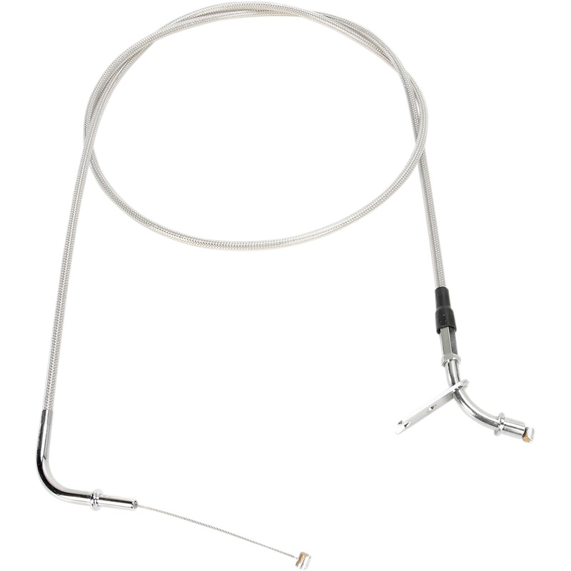 MOTION PRO 0650-1533 63-0353 Armor Coat Stainless Steel Throttle/Idle Cable for Cruisers pull - kawasaki