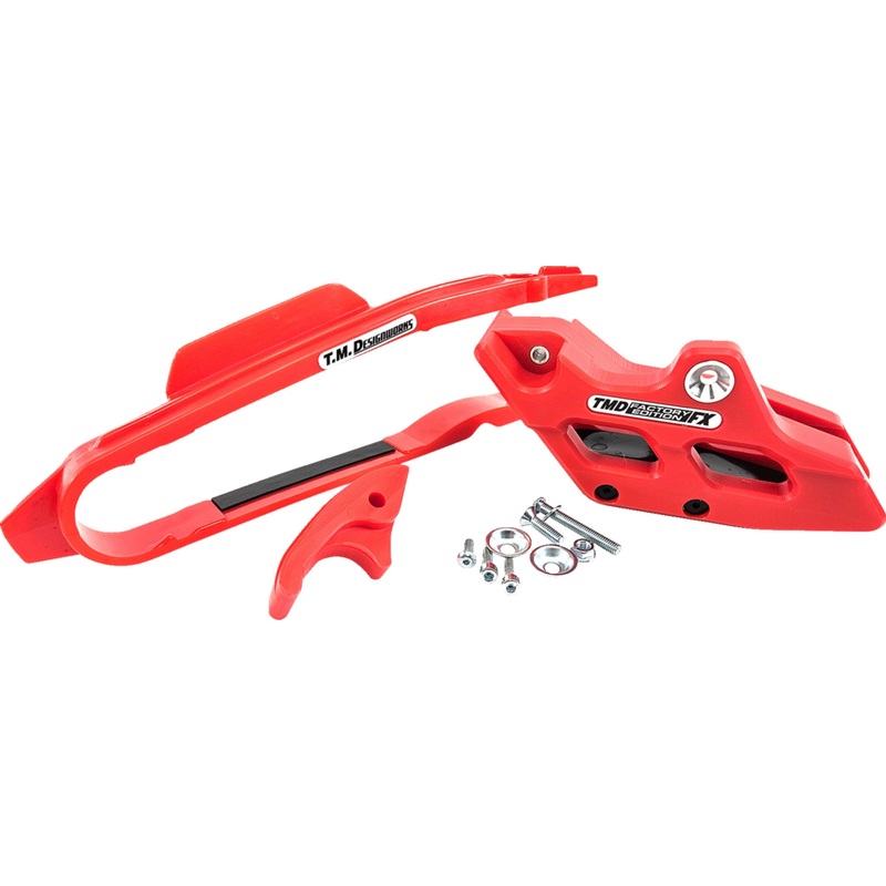 T.M. DESIGNWORKS 1231-1756 FXK-BT2-RD Chain Guide and Slider Kit Chain Guide/Slider - Red - Beta