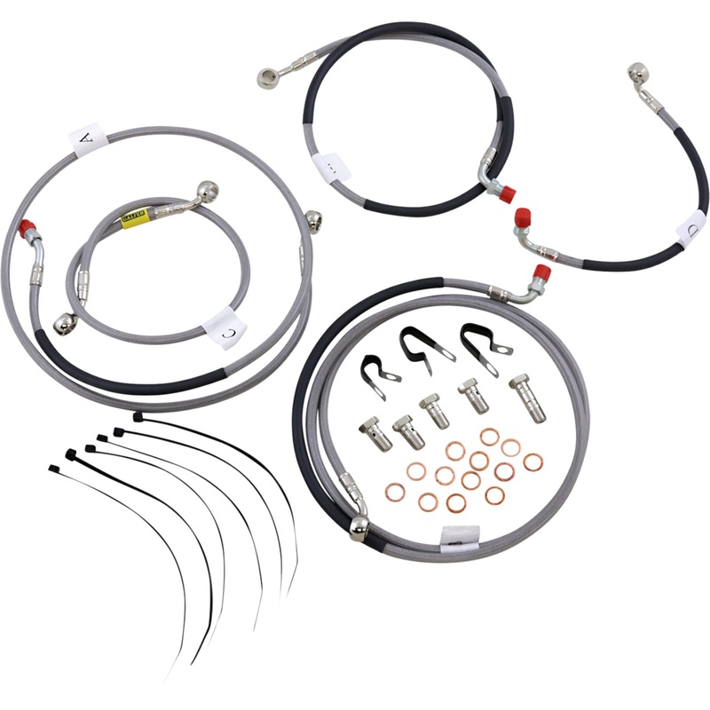 GALFER 1741-4582 FK003D813-5 Brake Line Kit Brake Line - Stainless Steel